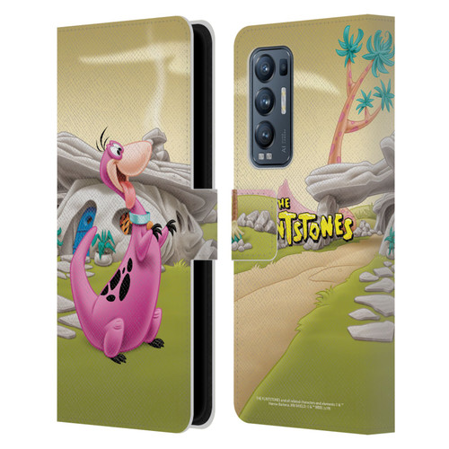 The Flintstones Characters Dino Leather Book Wallet Case Cover For OPPO Find X3 Neo / Reno5 Pro+ 5G