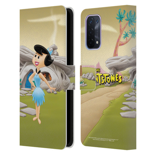 The Flintstones Characters Betty Rubble Leather Book Wallet Case Cover For OPPO A54 5G