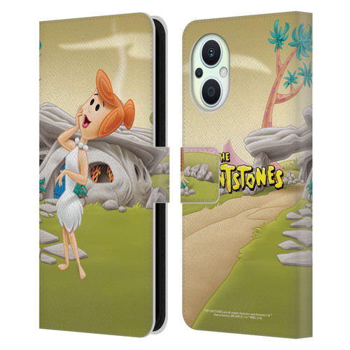 The Flintstones Characters Wilma Flintstones Leather Book Wallet Case Cover For OPPO Reno8 Lite