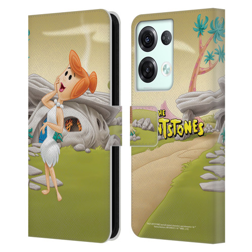 The Flintstones Characters Wilma Flintstones Leather Book Wallet Case Cover For OPPO Reno8 Pro