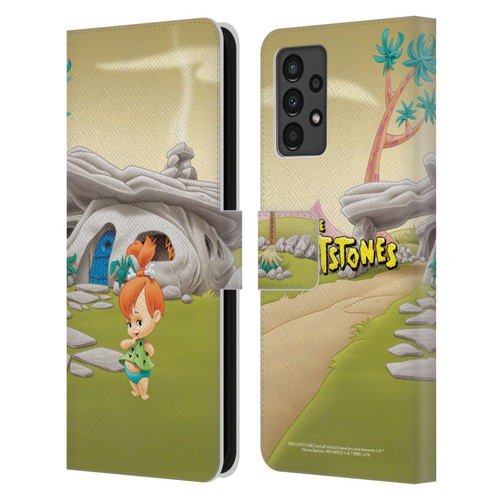 The Flintstones Characters Pebbles Flintstones Leather Book Wallet Case Cover For Samsung Galaxy A13 (2022)