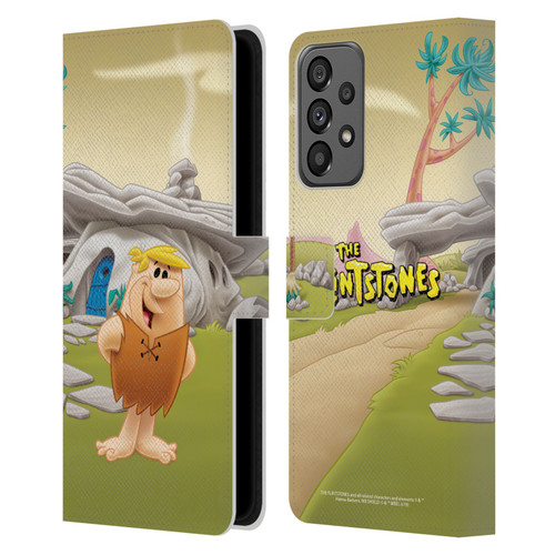 The Flintstones Characters Barney Rubble Leather Book Wallet Case Cover For Samsung Galaxy A73 5G (2022)