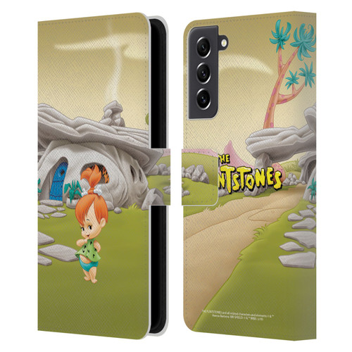 The Flintstones Characters Pebbles Flintstones Leather Book Wallet Case Cover For Samsung Galaxy S21 FE 5G