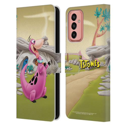 The Flintstones Characters Dino Leather Book Wallet Case Cover For Samsung Galaxy M13 (2022)