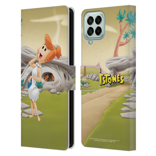 The Flintstones Characters Wilma Flintstones Leather Book Wallet Case Cover For Samsung Galaxy M53 (2022)