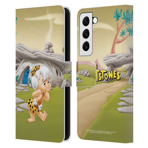 The Flintstones Characters Bambam Rubble Leather Book Wallet Case Cover For Samsung Galaxy S22 5G