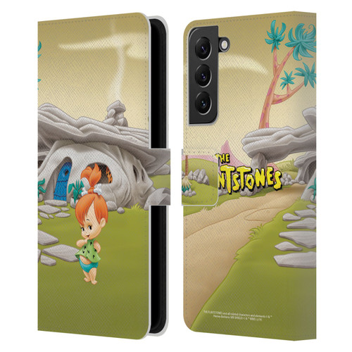 The Flintstones Characters Pebbles Flintstones Leather Book Wallet Case Cover For Samsung Galaxy S22+ 5G