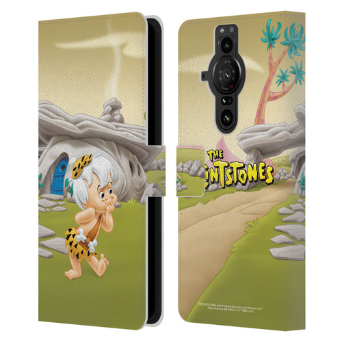 The Flintstones Characters Bambam Rubble Leather Book Wallet Case Cover For Sony Xperia Pro-I