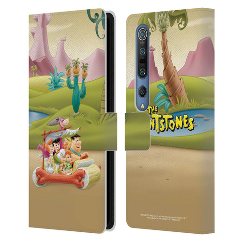 The Flintstones Characters Stone Car Leather Book Wallet Case Cover For Xiaomi Mi 10 5G / Mi 10 Pro 5G