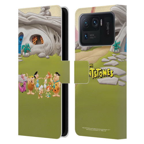 The Flintstones Characters Stone House Leather Book Wallet Case Cover For Xiaomi Mi 11 Ultra