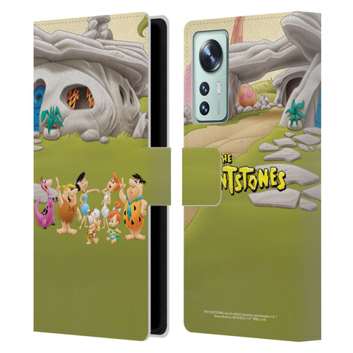 The Flintstones Characters Stone House Leather Book Wallet Case Cover For Xiaomi 12
