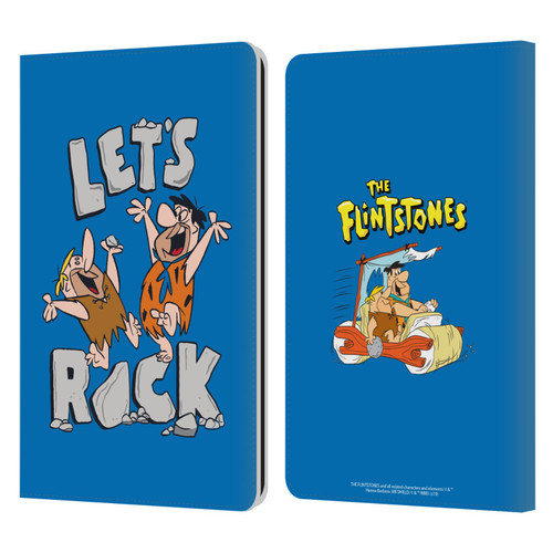 The Flintstones Graphics Fred And Barney Leather Book Wallet Case Cover For Amazon Kindle Paperwhite 1 / 2 / 3