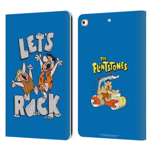 The Flintstones Graphics Fred And Barney Leather Book Wallet Case Cover For Apple iPad 9.7 2017 / iPad 9.7 2018