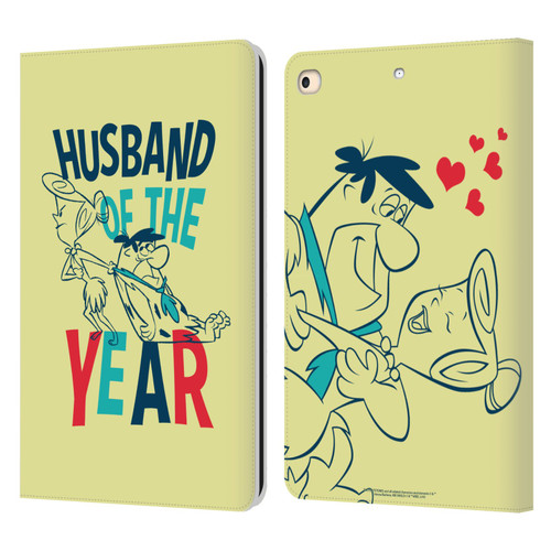 The Flintstones Graphics Husband Of The Year Leather Book Wallet Case Cover For Apple iPad 9.7 2017 / iPad 9.7 2018