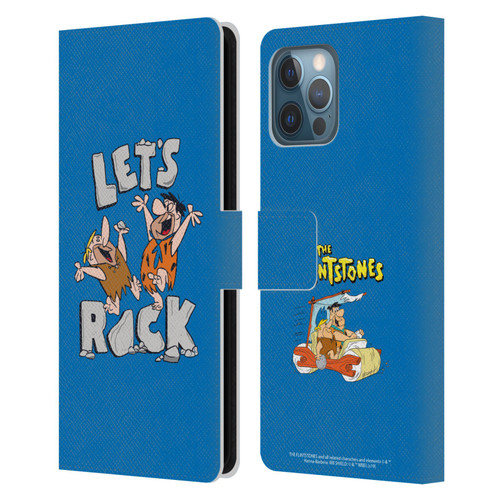 The Flintstones Graphics Fred And Barney Leather Book Wallet Case Cover For Apple iPhone 12 Pro Max