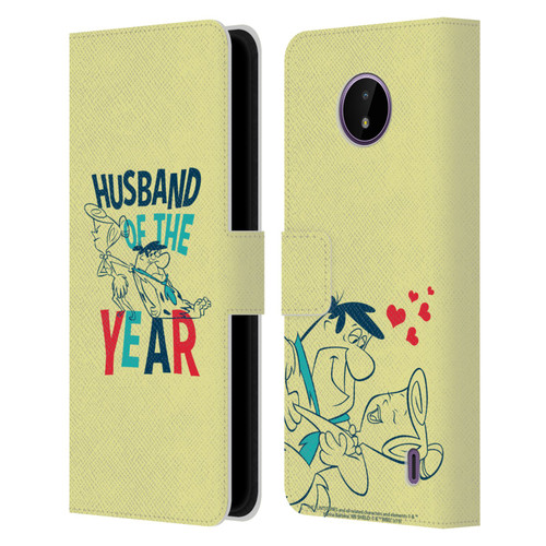 The Flintstones Graphics Husband Of The Year Leather Book Wallet Case Cover For Nokia C10 / C20