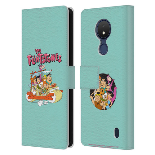 The Flintstones Graphics Family Leather Book Wallet Case Cover For Nokia C21