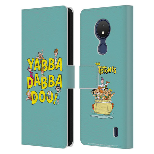 The Flintstones Graphics Yabba-Dabba-Doo Leather Book Wallet Case Cover For Nokia C21