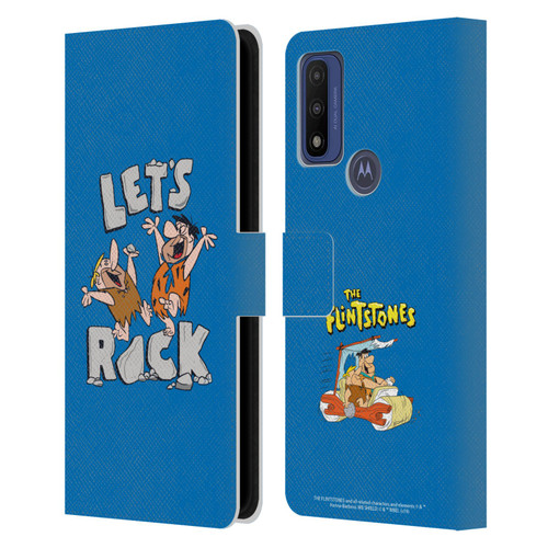 The Flintstones Graphics Fred And Barney Leather Book Wallet Case Cover For Motorola G Pure