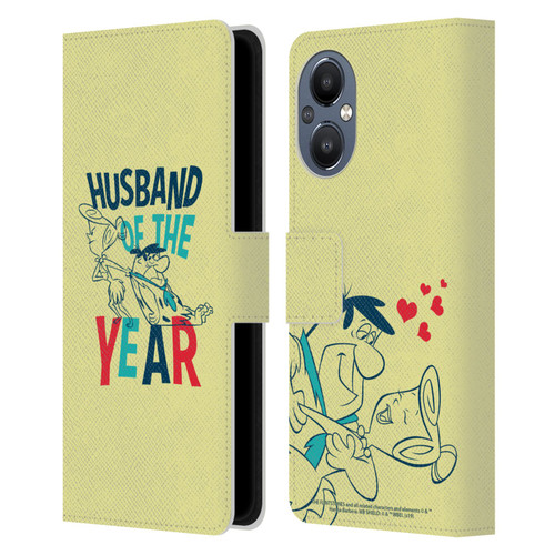 The Flintstones Graphics Husband Of The Year Leather Book Wallet Case Cover For OnePlus Nord N20 5G