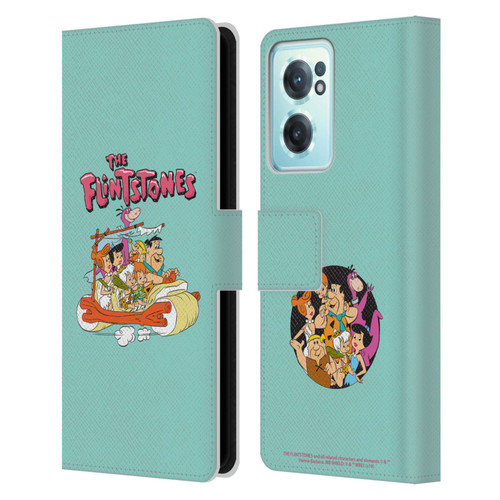 The Flintstones Graphics Family Leather Book Wallet Case Cover For OnePlus Nord CE 2 5G