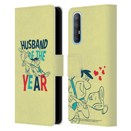 The Flintstones Graphics Husband Of The Year Leather Book Wallet Case Cover For OPPO Find X2 Neo 5G