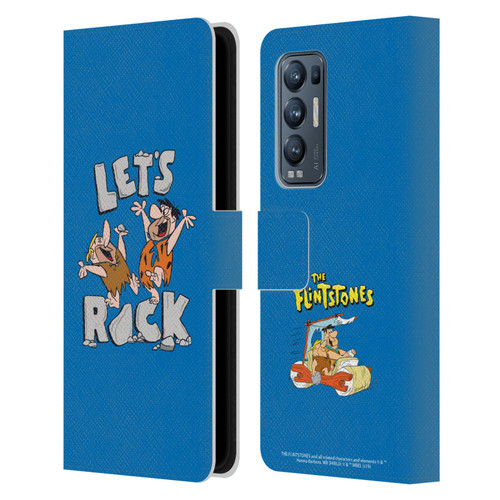 The Flintstones Graphics Fred And Barney Leather Book Wallet Case Cover For OPPO Find X3 Neo / Reno5 Pro+ 5G