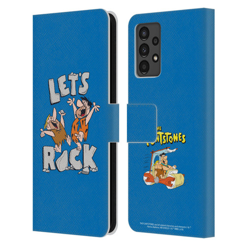 The Flintstones Graphics Fred And Barney Leather Book Wallet Case Cover For Samsung Galaxy A13 (2022)