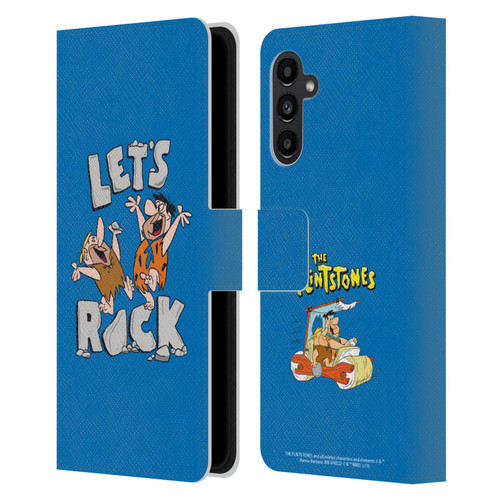 The Flintstones Graphics Fred And Barney Leather Book Wallet Case Cover For Samsung Galaxy A13 5G (2021)