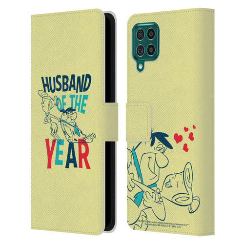 The Flintstones Graphics Husband Of The Year Leather Book Wallet Case Cover For Samsung Galaxy F62 (2021)