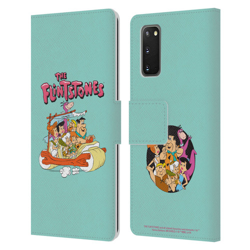 The Flintstones Graphics Family Leather Book Wallet Case Cover For Samsung Galaxy S20 / S20 5G