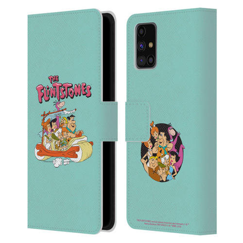 The Flintstones Graphics Family Leather Book Wallet Case Cover For Samsung Galaxy M31s (2020)