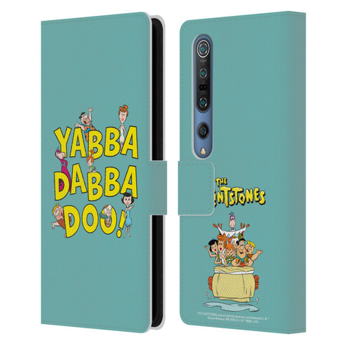 The Flintstones Graphics Yabba-Dabba-Doo Leather Book Wallet Case Cover For Xiaomi Mi 10 5G / Mi 10 Pro 5G