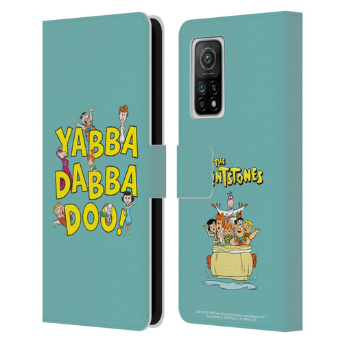 The Flintstones Graphics Yabba-Dabba-Doo Leather Book Wallet Case Cover For Xiaomi Mi 10T 5G