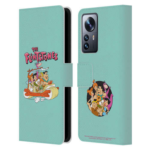 The Flintstones Graphics Family Leather Book Wallet Case Cover For Xiaomi 12 Pro