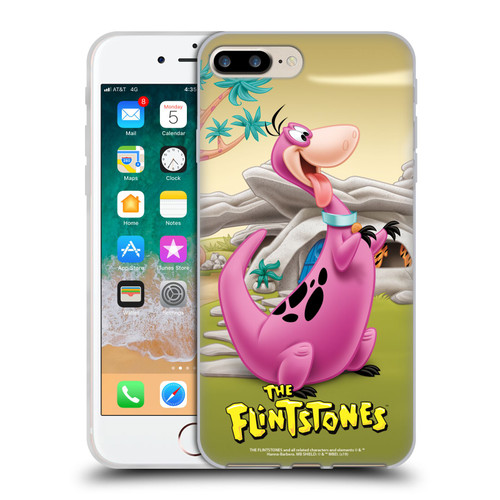 The Flintstones Characters Dino Soft Gel Case for Apple iPhone 7 Plus / iPhone 8 Plus