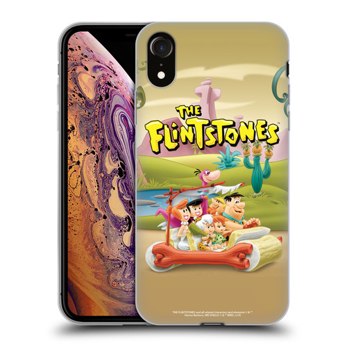 The Flintstones Characters Stone Car Soft Gel Case for Apple iPhone XR