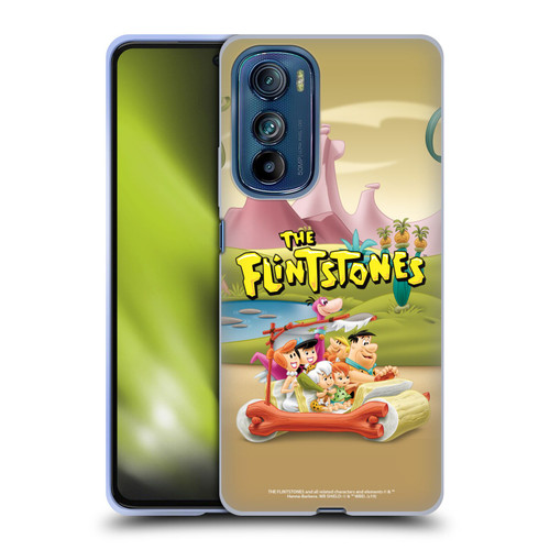 The Flintstones Characters Stone Car Soft Gel Case for Motorola Edge 30