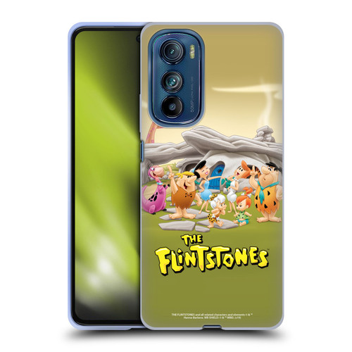 The Flintstones Characters Stone House Soft Gel Case for Motorola Edge 30