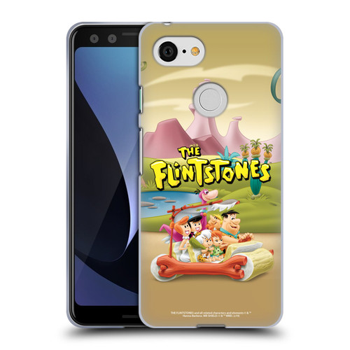 The Flintstones Characters Stone Car Soft Gel Case for Google Pixel 3