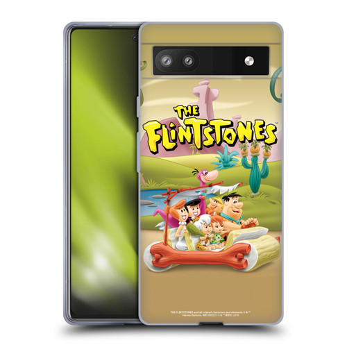 The Flintstones Characters Stone Car Soft Gel Case for Google Pixel 6a