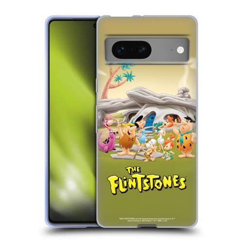 The Flintstones Characters Stone House Soft Gel Case for Google Pixel 7
