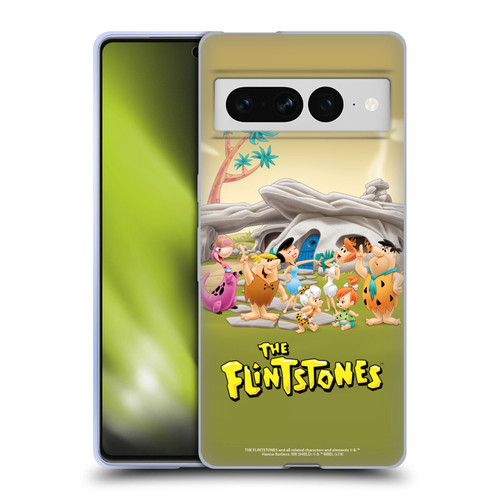 The Flintstones Characters Stone House Soft Gel Case for Google Pixel 7 Pro