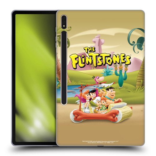The Flintstones Characters Stone Car Soft Gel Case for Samsung Galaxy Tab S8 Plus