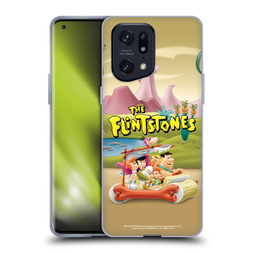 The Flintstones Characters Stone Car Soft Gel Case for OPPO Find X5 Pro