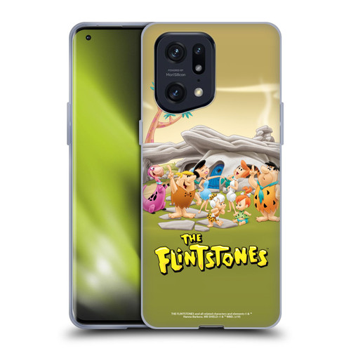 The Flintstones Characters Stone House Soft Gel Case for OPPO Find X5 Pro