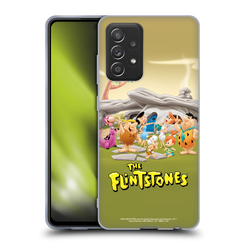 The Flintstones Characters Stone House Soft Gel Case for Samsung Galaxy A52 / A52s / 5G (2021)