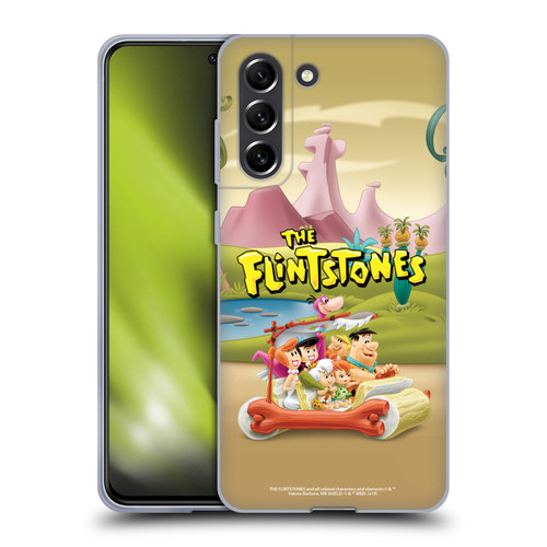 The Flintstones Characters Stone Car Soft Gel Case for Samsung Galaxy S21 FE 5G