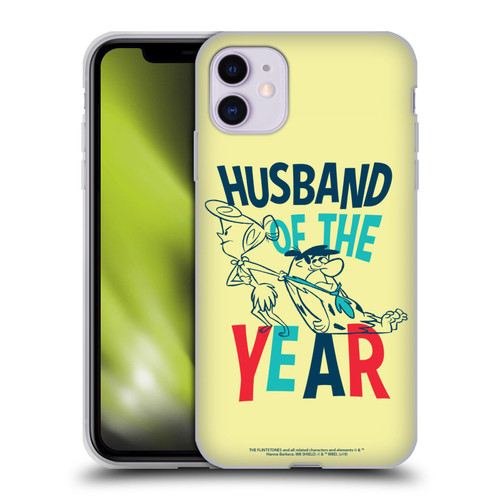 The Flintstones Graphics Husband Of The Year Soft Gel Case for Apple iPhone 11