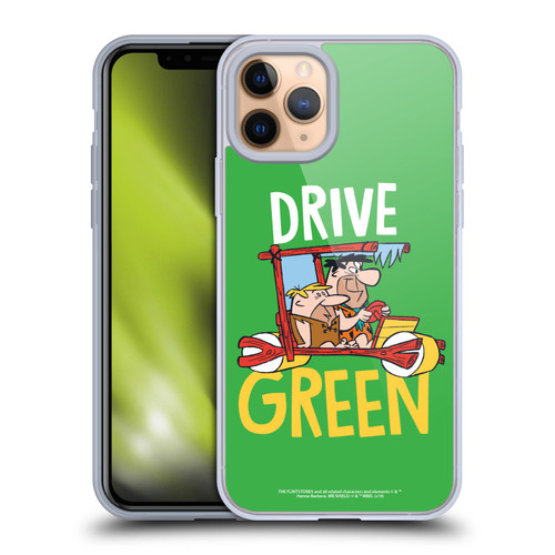 The Flintstones Graphics Drive Green Soft Gel Case for Apple iPhone 11 Pro